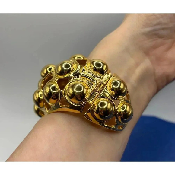 Kenneth J Lane Champagne Bubble Cuff Bracelet NEW in Box KJL - Picture 9 of 14